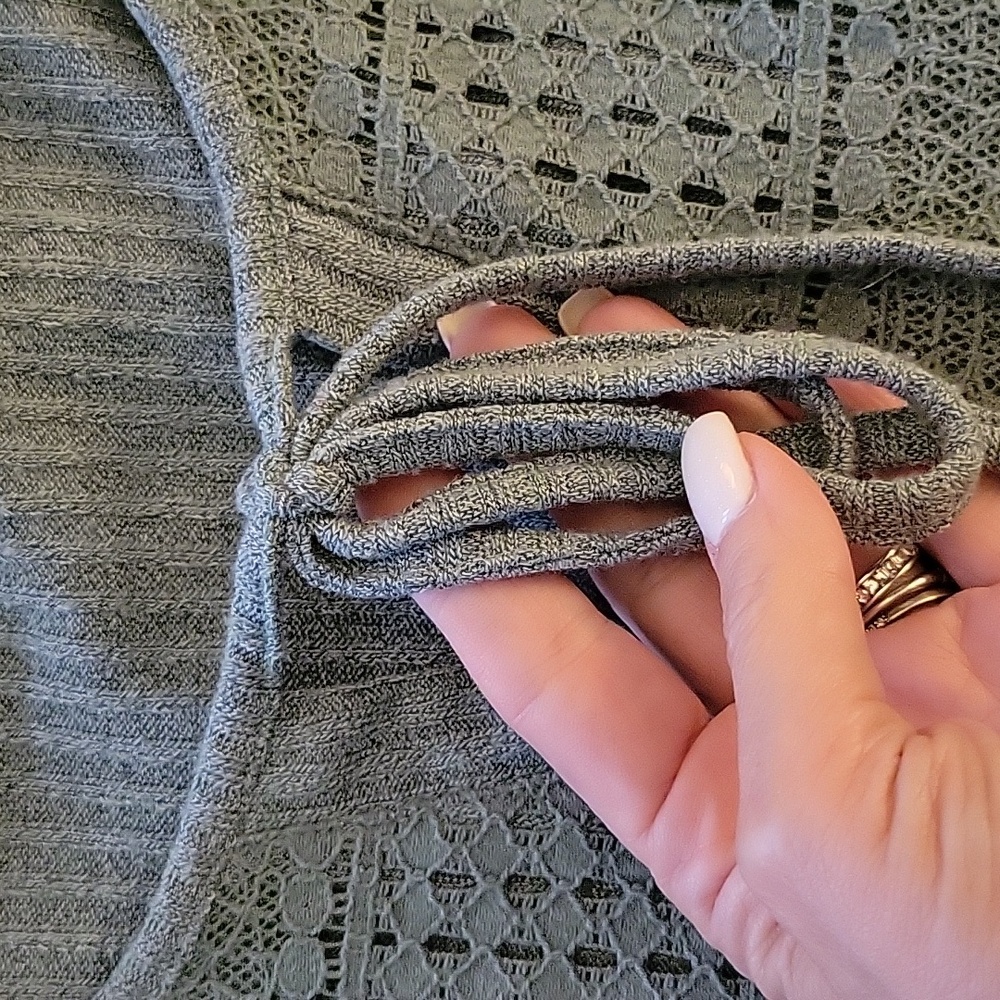 WEEKEND CROCHET EMBELLISHED STRETCH KNIT TUNIC - Picture 7 of 9